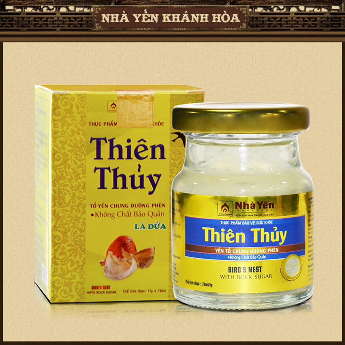 Nước yến sào Thiên Thủy có đường vị lá dứa loại 1 lọ Y079