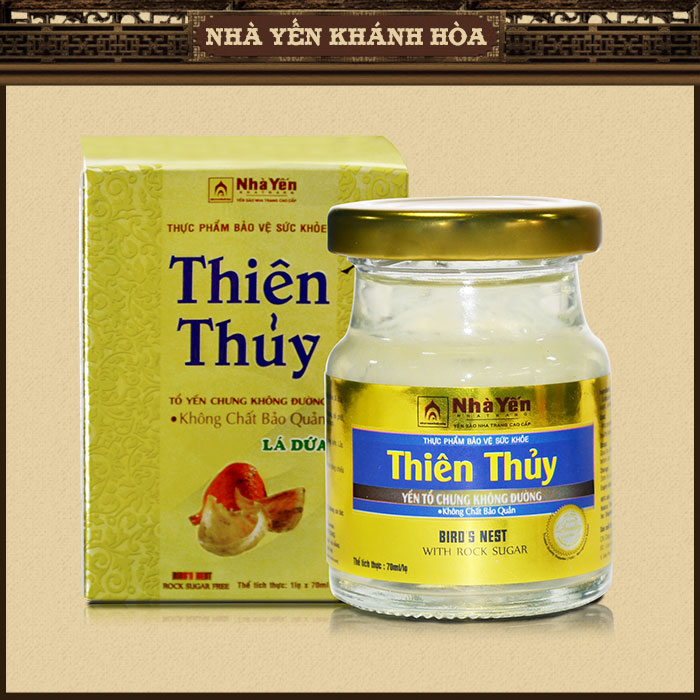 Nước yến sào thiên thủy không đường vị lá dứa loại 1 lọ Y080